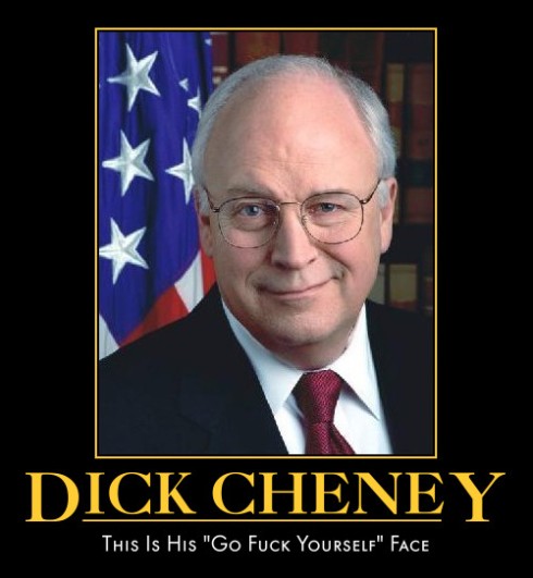 dick cheney has a big dick. Dick Cheney on 60 Minutes.