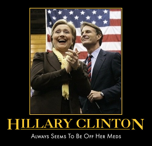 funny hillary clinton pictures. Hillary Clinton, Way Too Happy