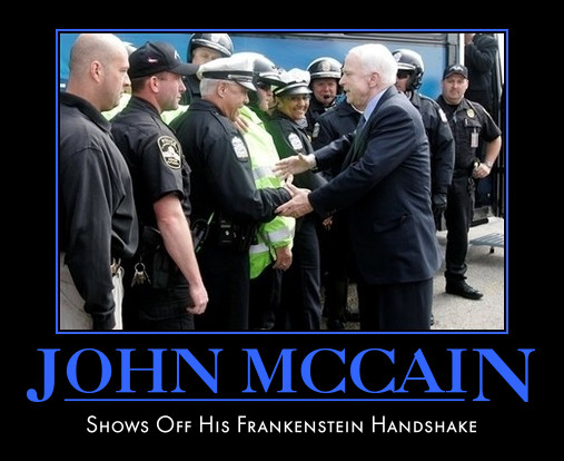 john mccain arms. McCain Still Entertains The